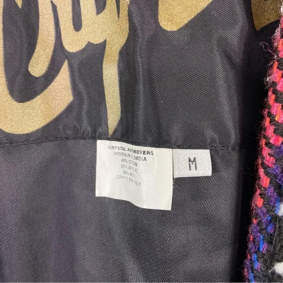 Crystal heavy knit embroidery Aztec boho art to wear open front cardigan jacket. - Picture 3 of 9